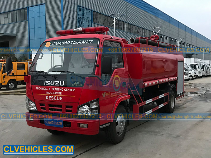 water tank truck for fire fighting