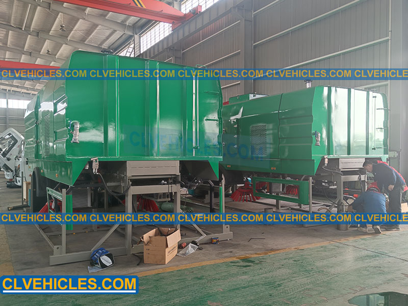 sweeper truck upbody structure