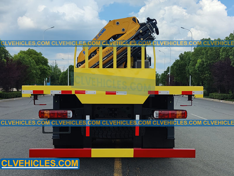 flatbed truck with XCMG crane