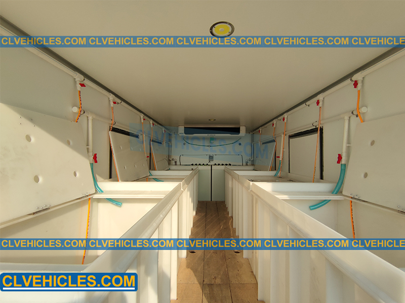 Fresh fish transport truck