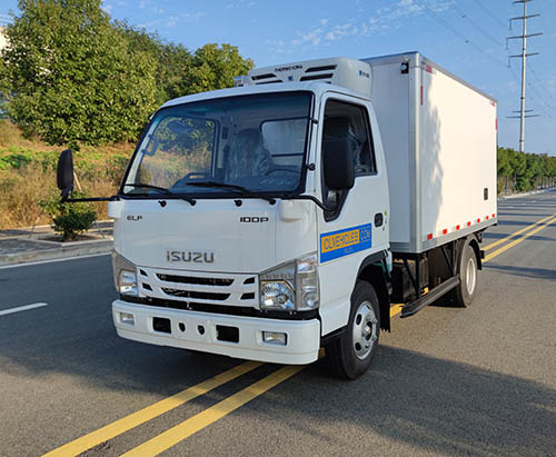شحن وحدة واحدة من شاحنة التبريد ISUZU ELF سعة 5 أطنان إلى رواندا