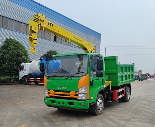 وحدة واحدة من شاحنة قلابة ISUZU RHD مزودة برافعة 3 أطنان للشحن إلى Greneda